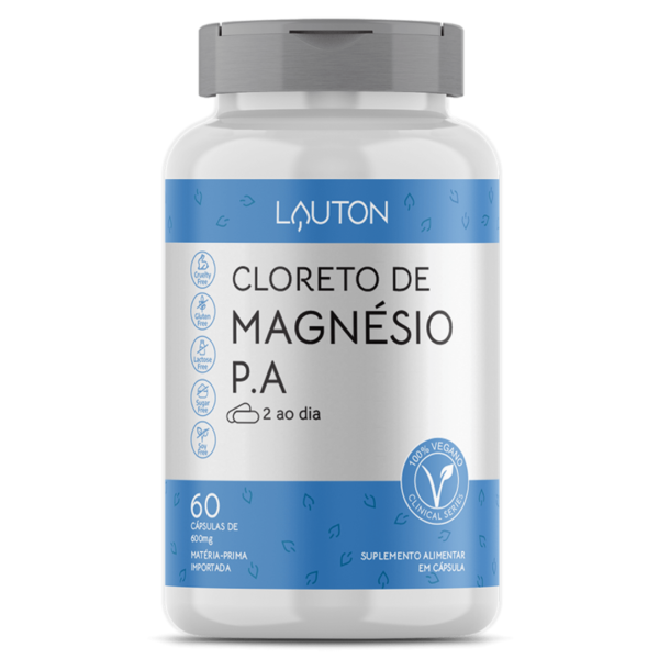 Cloreto de Magnésio P.A - 500mg - 60 Cápsulas | Lauton Nutrition