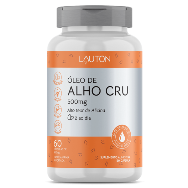 Óleo de Alho Cru - 500mg - 60 Cápsulas | Lauton Nutrition