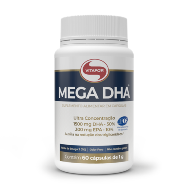 Ômega - Mega DHA - 60 Cápsulas | VITAFOR