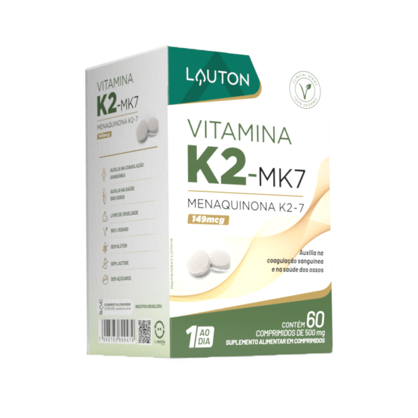 Vitamina K2 (MK-7) - 100mcg - 60 Comprimidos | Lauton Nutrition