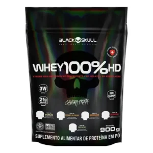 Whey 100% HD - Refil 900G Baunilha (WPC, WPI e WPH) | Black Skull