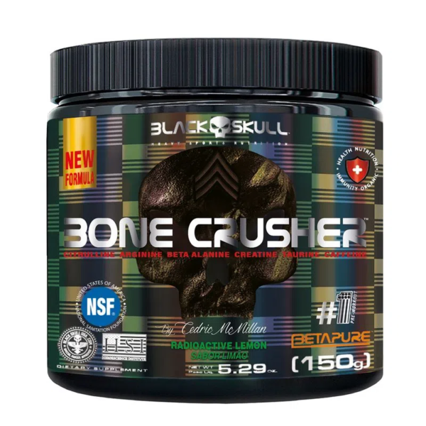 Pré-Treino Bone Crusher 150G – Limão | Black Skull
