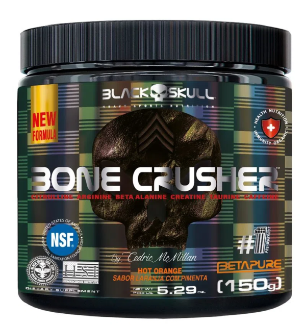 Pré-Treino Bone Crusher 150G - Laranja com Pimenta | Black Skull