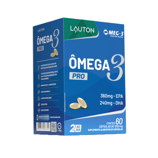 Ômega 3 PRO 360mg EPA 240mg DHA - 60 Capsulas | Lauton Nutrition